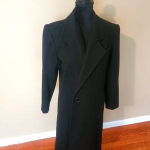 Vintage Donny Brook Black Wool Coat (Size: 8) Long